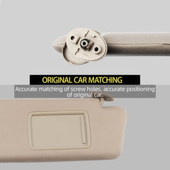 Right Passenger Side Sun Visor Compatible with Toyota Tacoma 2005-2012 2013 2014 2015 Visor Assembly Without Light 74310-04081-E0 Beige