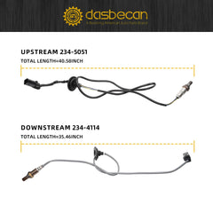 Upstream and Downstream Oxygen O2 Sensor Compatible with Mitsubishi Lancer 2011-2015 Outlander 2011-2018 2.0L 2.4L L4 Replaces 234-5051 234-4114