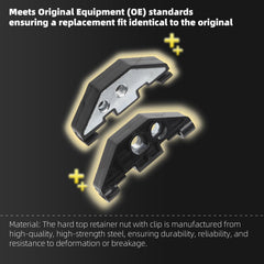 Hardtop Retainer Nut Kit with Clip Compatible with Jeep Wrangler JK JKU 2007-2018 Replaces# 55397093AC