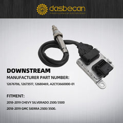 12676706 Downstream NOX Sensor Compatible with Chevy Silverado 2500 3500 2017-2019, GMC Sierra 2500 3500 2017-2019 Nitrogen Oxide Sensor