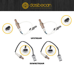 Oxygen O2 Sensor Upstream & Downstream Compatible with Chevy Silverado 1500 2500 3500 Blazer Camaro Impala Malibu GMC Buick Cadillac 2.5 4.3 4.8 6.0L 2013-2024 4PCS#234-4940 234-4974