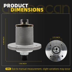 Lawn Mower Deck Spindle Compatible with Spartan RT RZ SRT Pro HD XDe 2016-2022 54" 61" 72" Decks Heavy Duty Spindle Assembly Replace# 437-0005-00