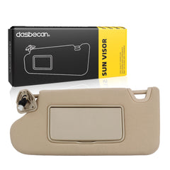 Beige Sun Visor Compatible with Nissan Altima 2013-2018 with Mirror and Vanity Light Without Sunroof Replaces# 96401-3TA2A (Beige Left)