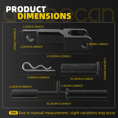 Dasbecan 2 Sets Rev A Tow Hooks Kit Compatible with Peterbilt Kenworth