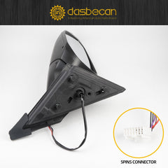 Left Driver Side Door Mirror Assembly Compatible with Honda Civic 2016 2017 2018 2019 2020 2021 Power Glass Heated Replaces HO1320284 White 5Pins (For US Built Models)