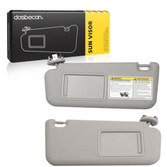 Left Driver & Right Passenger Side Sun Visor with Vanity Light Compatible with Toyota RAV4 2006-2013 Replaces# 74320-42501-B2 74320-42500-B0 (Gray)