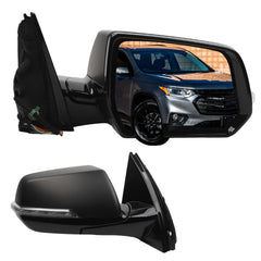 Side Rear View Mirror Compatible with 2020-2021 Chevy/Chevrolet Traverse Power Heated Turn Signal With Panoramic Camera Mirror Replace Passenger Right Side #85535697 (8pin)