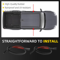 2Pcs Roof Drip Molding Weatherstrip Compatible with Toyota Tacoma Double CAB 2016-2023,Left & Right Side Roof Trim Weather Stripping Rubber Seal Kit Replaces# 75552-04080 75551-04080