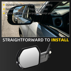 Side Mirror For 2022-2026 Toyota Tundra Left Driver Side 6 Pin | Power Glass Heated Door Mirrors ViewMirror Assembly Replace# 89100C651 897100C692