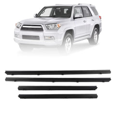 4PCS Inner Door Window Molding Trim Weatherstrip Compatible with Toyota 4Runner Lexus GX460 2010-2020 Replaces# 68171-60090 68172-60080 68173-60060 Front Rear Weather Strip Seal Belt
