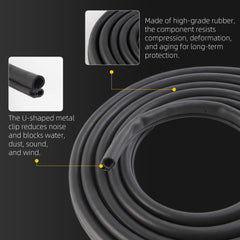 15063155 1PCS Front Door Weather Stripping Seal Compatible with 1999-2006 Chevy Silverado Suburban Avalanche, GMC Sierra Yukon, Cadillac Escalade, Replace#15244250