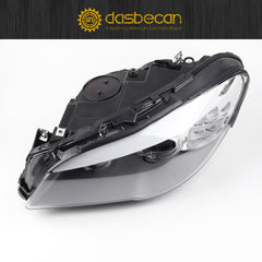 HID/Xenon W/O AFS Headlight Compatible With 2011-2013 BMW 5 Series 528i 535i 550i Left Driver Side Housing Chrome Clear Headlight Assembly Replaces# 63117203244