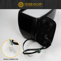 Passenger Side Mirror Compatible with 2015-2020 Honda Fit Right Mirror 3PINS Black Replaces H01321332