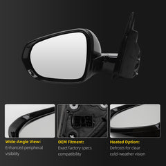 Side Rear View Mirror Compatible with 2021-2024 Chevy/Chevrolet Trailblazer LT Power Heated Power Glass Door Rearview Mirror Driver Left GM1320670 42725571-PFM(5pin)
