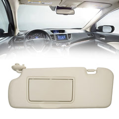 Sun Visor Compatible with 2012-2016 Honda CR-V Left Driver Side Sunshade with Makeup Mirror Replace# 83280-T0A-H11ZA(Beige)