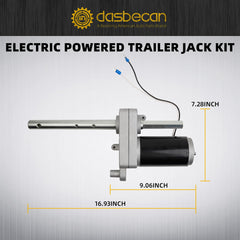 BD1824200100 Electric Powered Trailer Jack Kit Compatible with Bulldog 12K Single Speed Drive Motor Conversion for RV 12,000 Lbs 12V Replaces# BD1046130-00 1824200100 1824210100