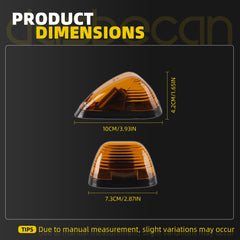 Dasbecan 5X Cab Roof Marker Lights LED Top Clearance Running Lights Lens Compatible with Ford 1999-2016 F150 F250 F350 F450 F550 Super Duty Pickup Trucks SUV Replace# 264142BK