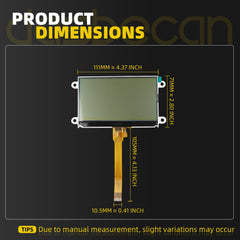 4.2 Inch Display Compatible with Carrier Transicold X4 7300 7500 X3 2500 Vector 8500 8600 MT APX OE# 5704FGBWBHC 5704FGBWBHC-01 5315-1 (ROHS) A3