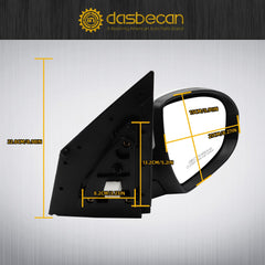 Right Passenger Side Mirror Compatible with 2016-2018 Hyundai Tucson White Door Mirror with Power Heated Glass, Manual Folding Replace# 87620D3410 HY1321246(5 pins)