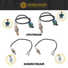 Oxygen O2 Sensor Upstream&Downstream Compatible with 2003-2006 Chevrolet Chevy Suburban Silverado 1500 2500 3500 HD V8 6.0L, GMC Yukon XL 1500 Cadillac Escalade Hummer H2#234-4669 234-4407