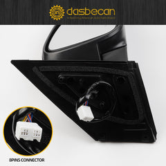 Right Passenger Side Mirror Compatible with Toyota RAV4 2015-2018 Power Glass Heated with Turn Signal Light Blind Spot Detection BSD Replaces TO1321343 Black (8 Pins)