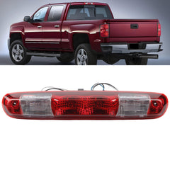 GM25890530 Red Rear Center High Mount Brake Light Compatible with GMC Sierra Chevy silverado 2007-2013 Replace 923-247 Led Lamp LED Red Housing 3rd Third Tail Brake Lamp
