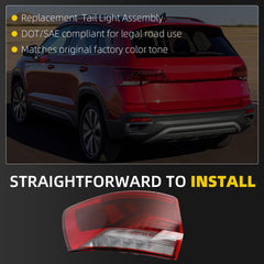 Dasbecan Tail Light For 2022 2023 2024 Volkswagen Taos Left Driver Side