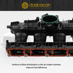 Intake Manifold with Gasket Compatible with Audi A4 A5 A6 Q5 2010-2015 Replaces# 06H133201AN 06H133201AT 06H133185BM 06H133201AA 06H133201AF 06H133201J