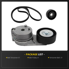 38323 Drive Belt Tensioner Idler Pulley Serpentine Kit Compatible with Dodge Ram 1500 2500 2009-2010 Ram 1500 2500 3500 2011-2018 5.7L V8 Replaces# 6PK2020 belt
