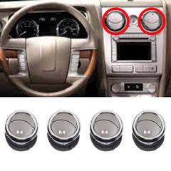 Dashboard Air Conditioning AC Heater Vent 4pcs Compatible with Lincoln MKZ Zephyr Ford Fusion Mercury Milan 2006-2009 Replaces# 8H6Z19893AA 8H6Z-19893-AA glossy silver