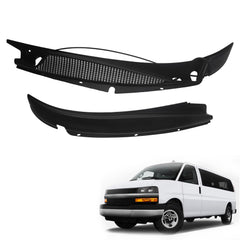 Windshield Wiper Cowl Panel Grille Compatible with Chevy Express GMC Savana 1500 2500 3500 1996-2017 Replace 25826330 25826329 Left and Right Side Front Window Cover Insert Panel