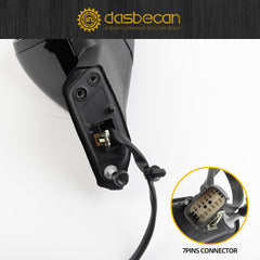 Right Passenger Side Door Mirror Compatible with Ford Mustang 2015-2020 Power Glass Heated with Turn Signal Puddle Light Blind Spot Glass Replaces FR3Z17682H-PFM FO1321596 Black 7Pins