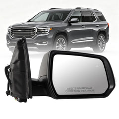 Side Rear View Mirror Compatible with 2020-2024 GMC Acadia SLT|AT4|DENALI Heated Turn Signal Memory Door Mirror Assembly Right Passange Side Replace GM1321655 84579493 84579493-PFM (13 Pin)