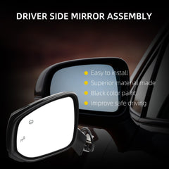 Driver Side Mirror Compatible With 2021-2025 Toyota Sienna w/Manual Folding Power Glass Heated Blind Spot Black Left Door Mirror Replace#TO1320426 8794008190(6Pins)