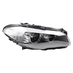 HID/Xenon W/O AFS Headlight Compatible With 2011-2013 BMW 5 Series 528i 535i 550i Right Passenger Side Housing Chrome Clear Headlight Assembly Replaces# 63117203243