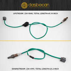 Oxygen Sensor 234-4797 234-9040 2PCS Compatible with Honda Accord EX LX DX SE 2003-2007 2.4L, Acura TSX 2004-2008 2.4L, Upstream & Downstream