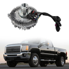 Engine Cooling Fan Clutch Compatible with Chevy Silverado 2500 3500 HD 2011-2014 GMC Sierra 2500 3500 HD 2011-2014 6.6L V8 OEM Replace 25838900 1540513
