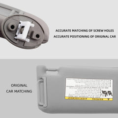 Left Driver Side Sun Visor with Light Compatible with Toyota Camry 2012-2017 Gray 74320-06610-B1 74320-06610-B2 74320-06611-B2 74320-33F40-B0