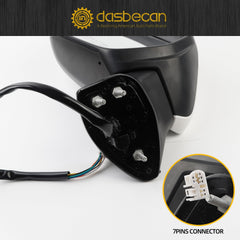 Driver Side Mirror Compatible with Toyota Camry 2018-2024 with Heated Turn Signal Blind Spot Detection BSM Left Side View Door Mirror Assembly White Replaces# TO1320368 87940-06840 7Pins