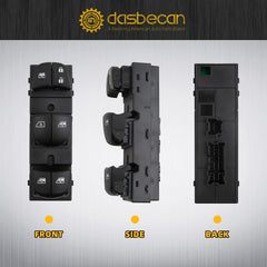 Master Power Window Switch Driver Side Compatible with Nissan Pathfinder Altima Frontier Leaf Juke 2010-2018, Door Main Control Button, with Blue Light