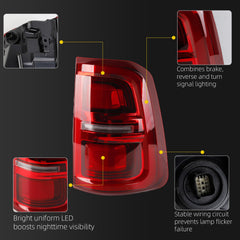 LED Tail Light Assembly Compatible with Dodge Ram 1500 2025-2026 Rear Lamp Taillight Right Passenger Side Replace#68531050AB
