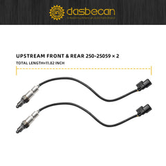250-25059 Oxygen Sensor Upstream 2PCS Compatible with Honda Accord Crosstour Odyssey Pilot Ridgeline, Acura MDX V6 3.5L 3.5L 3.7L V6 RDX RL RLX TL TLX TSX ZDX 2008-2018 Front & Rear #35035065
