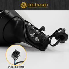 Left Driver Side Mirror-Compatible with Chevy Cruze 2016-2019 Power adjustment Manual fold Non-Heated Side View Mirror Assembly Replace GM1320541 3pins White