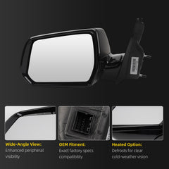 Side Rear View Mirror Compatible with 2018-2019 Chevy/Chevrolet Traverse Power Heated Door Rearview Mirror Driver Left GM1320599 84498314-PFM(5pin)