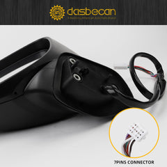 Driver Side Mirror Heated Manual Fold Power Glass w/Turn Signal Blind Spot Detection Compatible with Mazda CX-5 CX5 2017-2024 Left Door Mirror Assembly Replaces KC9E69181A (7Pins)