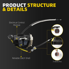 Front Right Passenger Door Lock Actuator Compatible with Kia Optima 2013-2014 2.0L L4 OEM Replace 813214C510 81321-4C510 RH