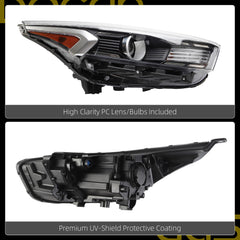 Dasbecan Headlight Assembly Compatible With Kia Forte FE LX LXS 22-24