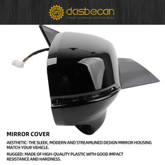 Right Passenger Side Mirror Compatible with Honda Accord 2013 2014 2015 Power Glass Heated with Camera with Turn Signal Light Door Mirror Assembly Replaces 76200T2GA42ZC Black 12Pins