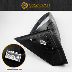 Right Passenger Side Door Mirror Compatible with Hyundai Elantra 2017-2020 Heated, Manual Folding, Power Adjustment Glass, Blind Spot Detection Replace# 87620F3020 HY1321226 (7Pins-Black)