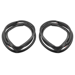 Front Full Door Weatherstrip Seal Trim Kit Compatible with Jeep Wrangler JK 2007-2018 Rubber Weather Stripping Felt Gasket #55395274AW 55395275AW Left Driver & Right Passenger Side 2PCS